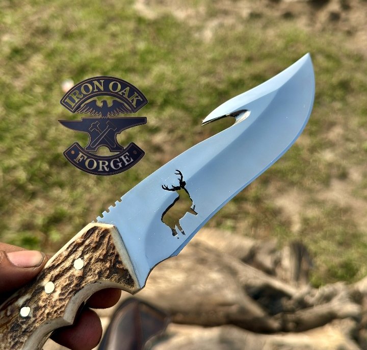 Handmade Guthook skinner Knife With Deer Cut On The Blade"11
MZ:01 - Image 5