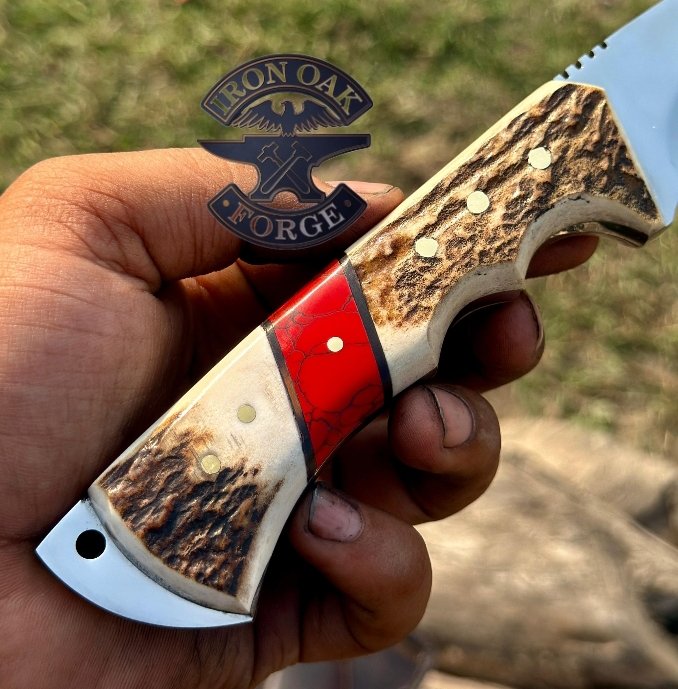 Handmade Guthook skinner Knife With Deer Cut On The Blade"11
MZ:01 - Image 6