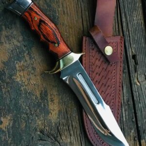 Handmade Hunting Bowie Knife With Wood Handle 13"
MZ:10