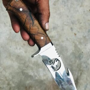 Handmade gut Hook Skinner Knife overall 11" with special wood and resin handle
MZ:12