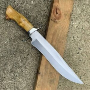 14” Handmade Bowie Knife,Yellow Wood & Steel Guard

MZ:35