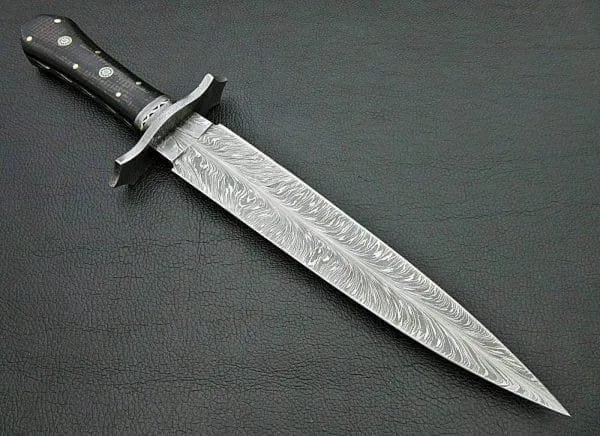 Handmade Damascus Feather Dagger,Micarta Handle
MZ:39 - Image 3