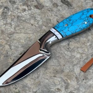 Handmade D2 Steel Hunting Knife with Stone Handle.
MZ:40