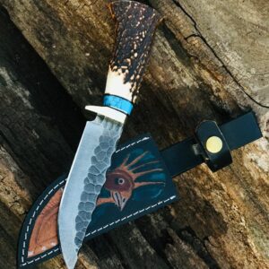 5160 Steel Hunting Knife with Stag Handle & Handcrafted Leather Sheath
MZ:50