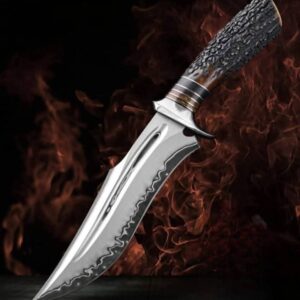 Midnight Hunter Damascus Bowie Knife with real Antler Handle
MZ:52