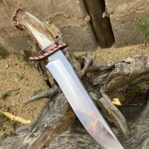 Handmade Frontier Bowie Knife with Natural Antler Handle
MZ:53